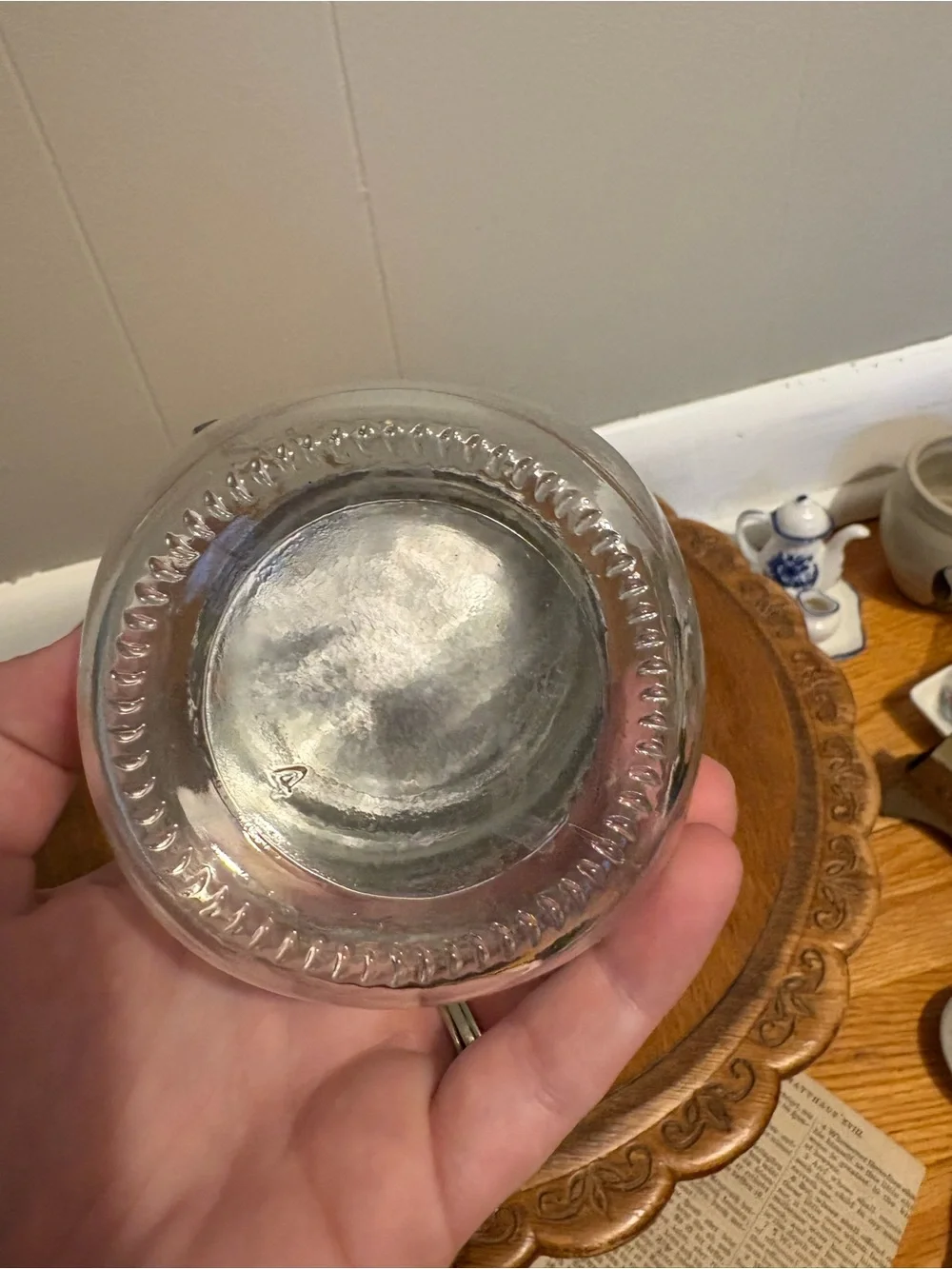 Heritage Glass Round Mason Jar with Metal Lid - Clear